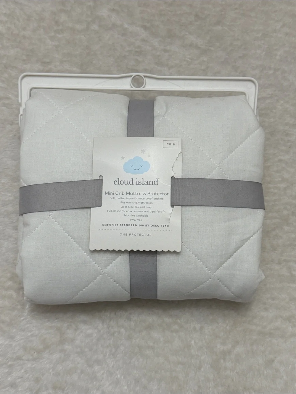 🆕 cloud island Waterproof Fitted Mini Crib Mattress Protector